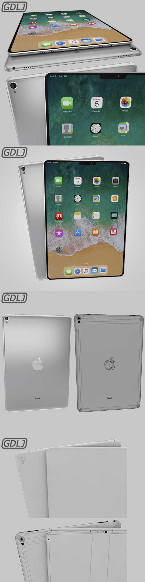 iPad Pro X Silver - 3DOcean Item for Sale