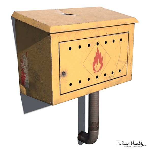 Gas Box PBR 3d Model - 3DOcean Item for Sale
