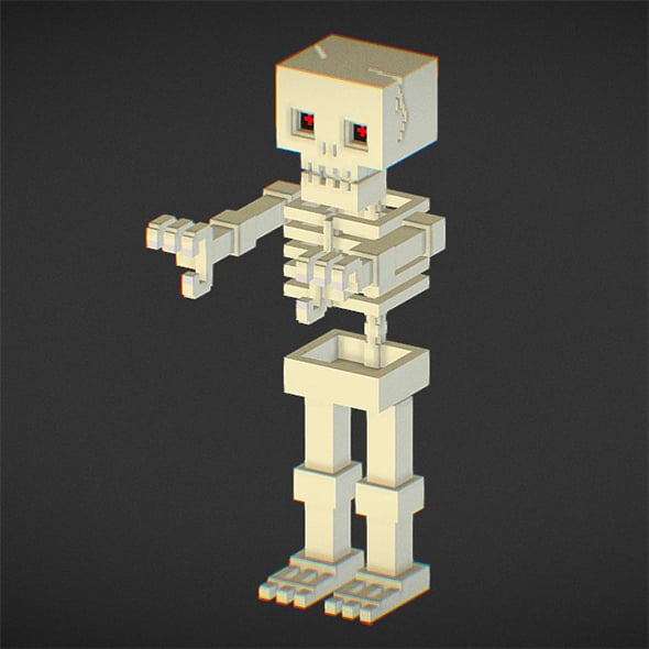 Voxel Skeleton - 3DOcean Item for Sale
