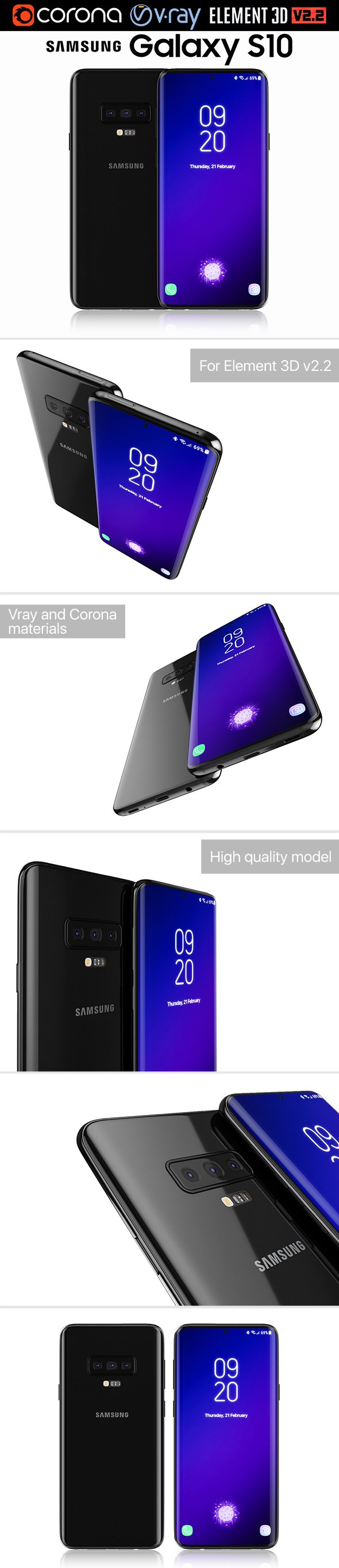 Samsung GALAXY S10 v2 - 3DOcean Item for Sale