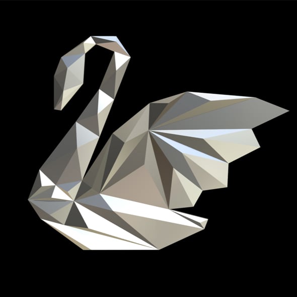 swan figure low poly - 3DOcean Item for Sale