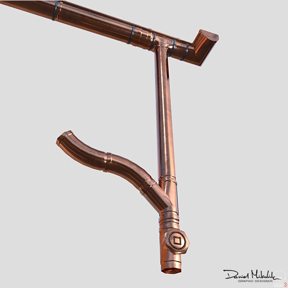 New Cooper Gutter System PBR - 3DOcean Item for Sale
