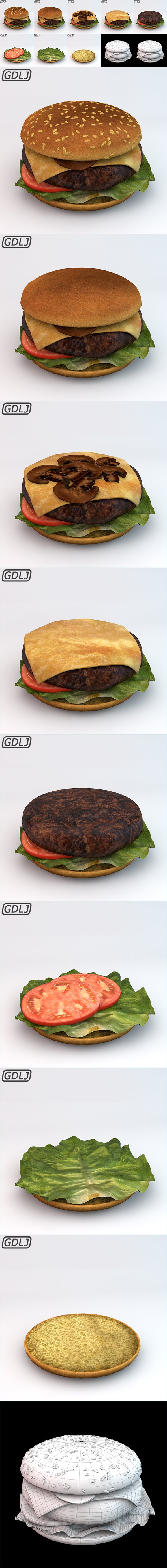 Hamburger - 3DOcean Item for Sale