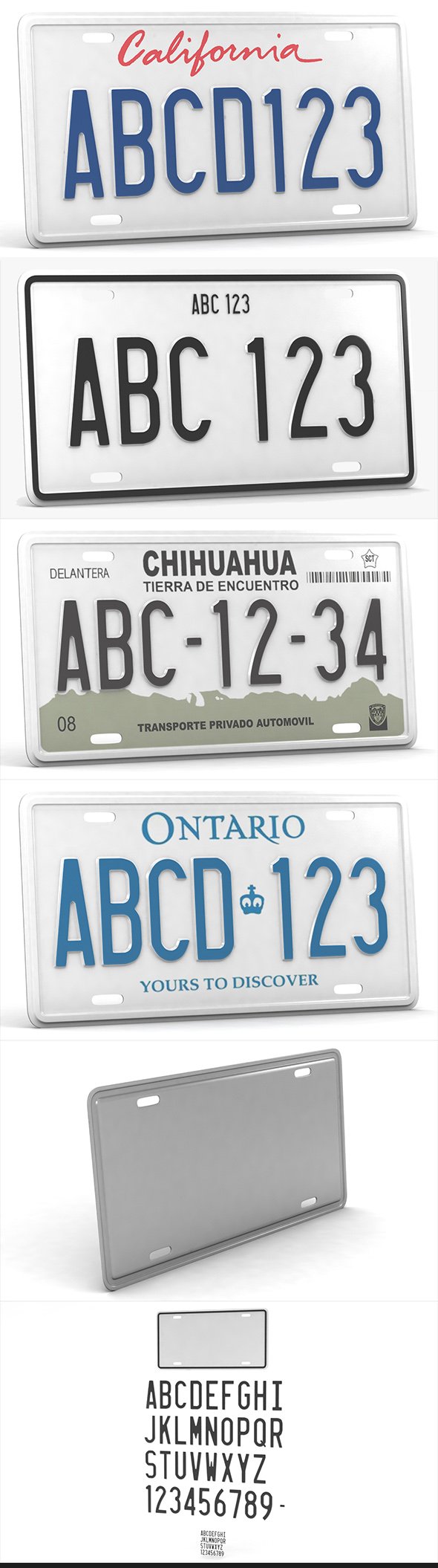 CAR LICENSE PLATE - 3DOcean Item for Sale