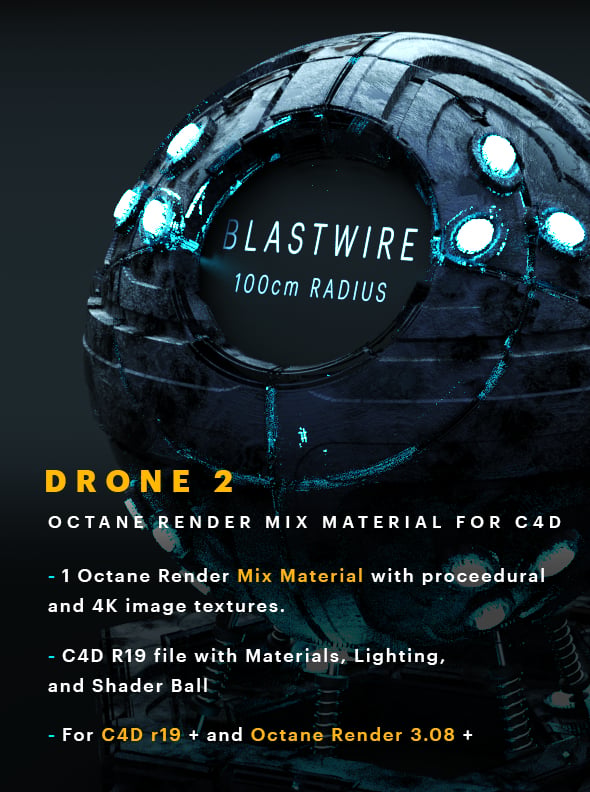 Drone 2 C4D - Octane Render Mix Material - 3DOcean Item for Sale