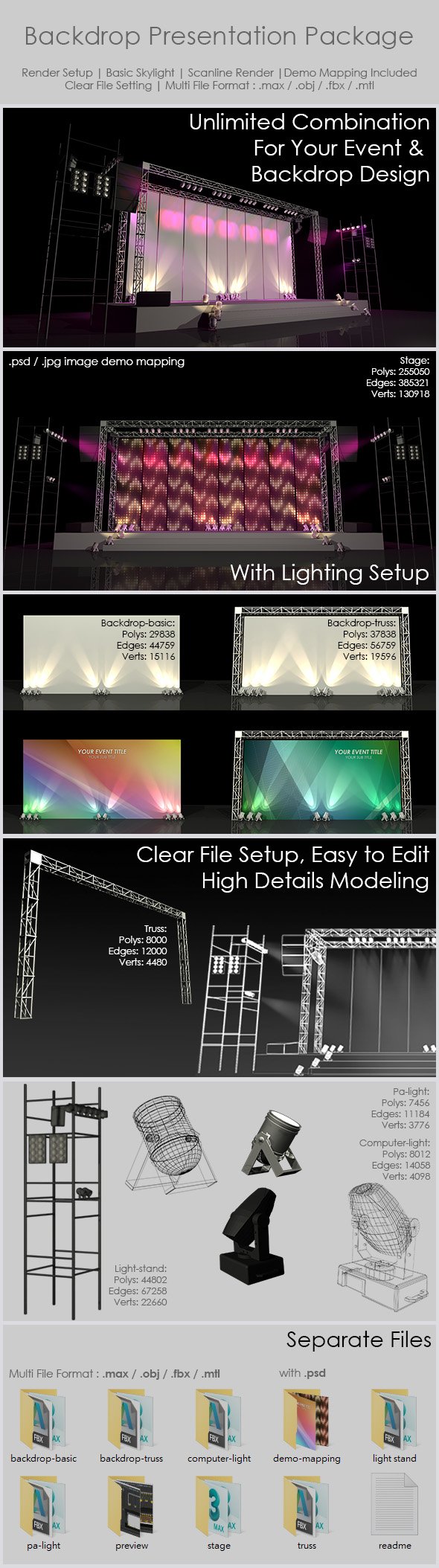 Backdrop Presentation Package - 3DOcean Item for Sale