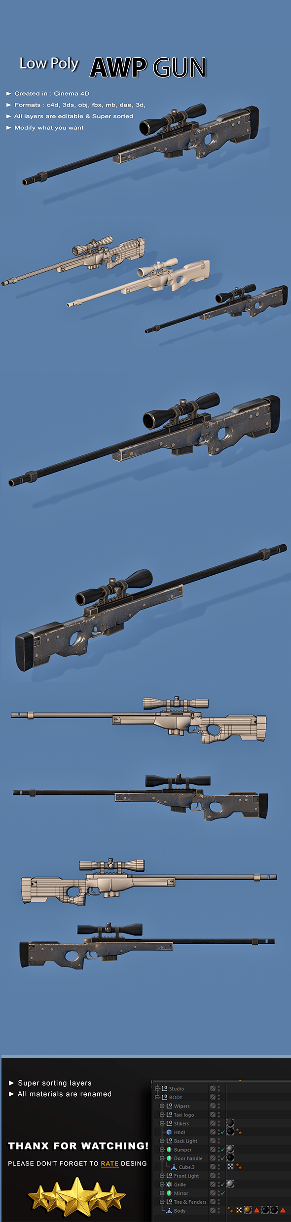 AWP Gun - 3DOcean Item for Sale