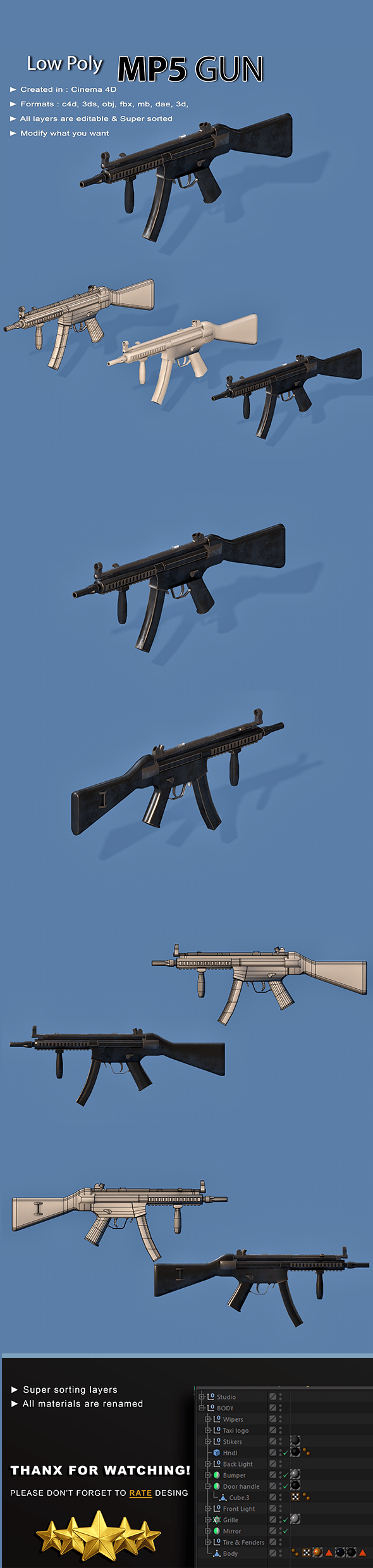 MP Gun - 3DOcean Item for Sale