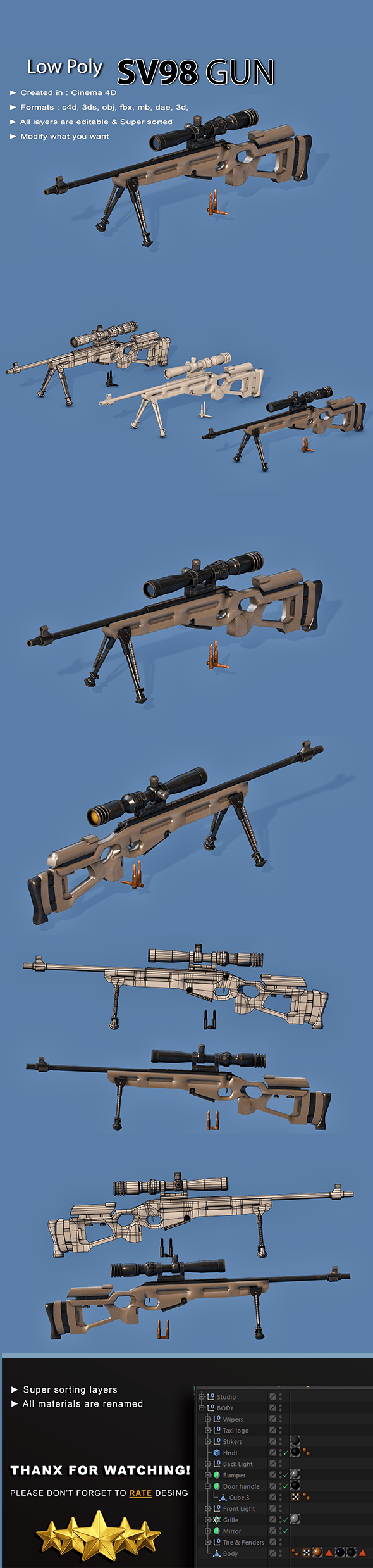 SV Gun - 3DOcean Item for Sale