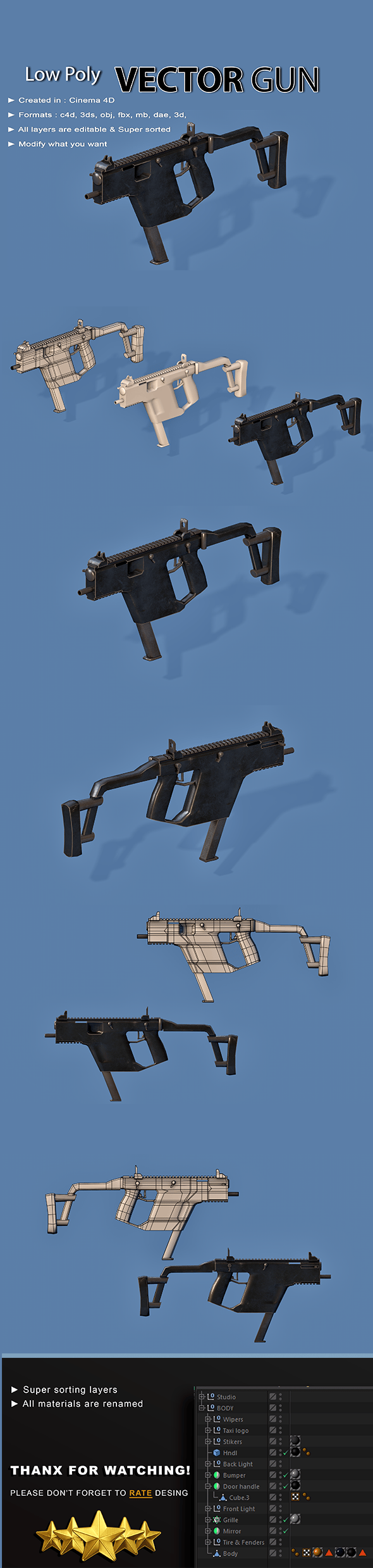 KRISS Vector - 3DOcean Item for Sale