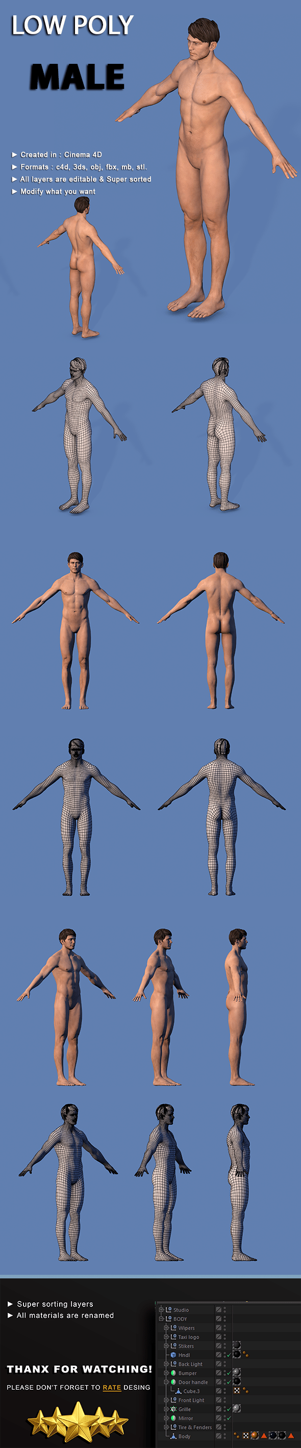 Character Male - 3DOcean Item for Sale