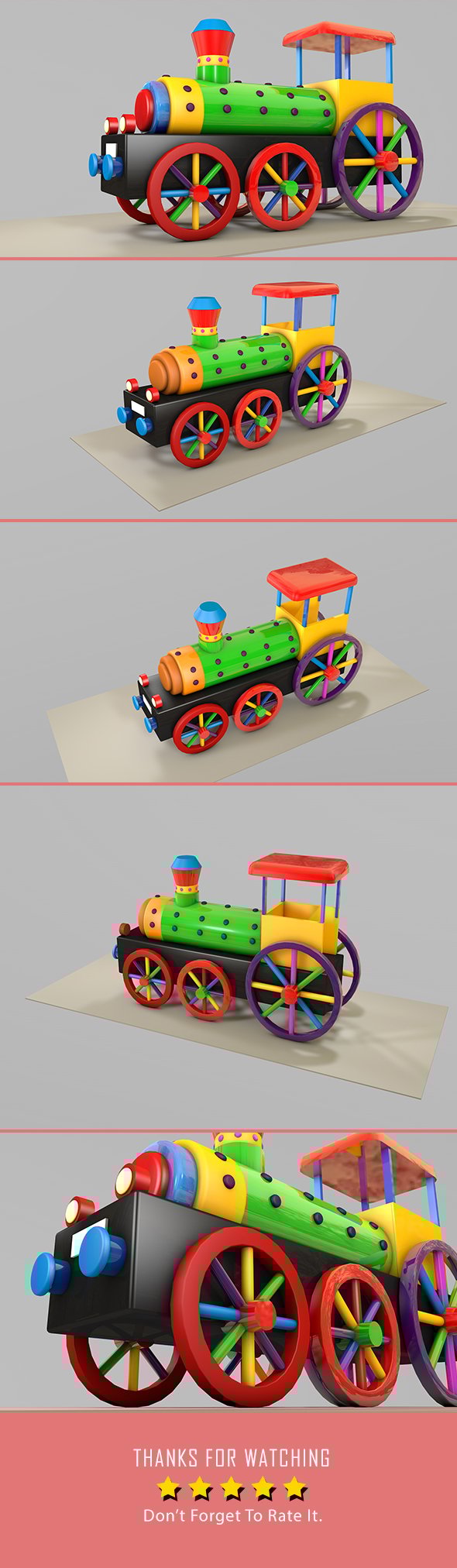 Toy Train 3d Model - 3DOcean Item for Sale