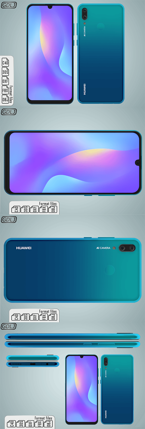 Huawei P Smart 2019 - 3DOcean Item for Sale