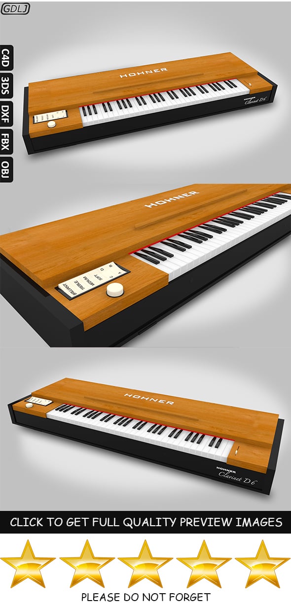 Hohner Clavinet D6 - 3DOcean Item for Sale