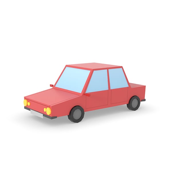 Car Low Poly simple cartoon - 3DOcean Item for Sale