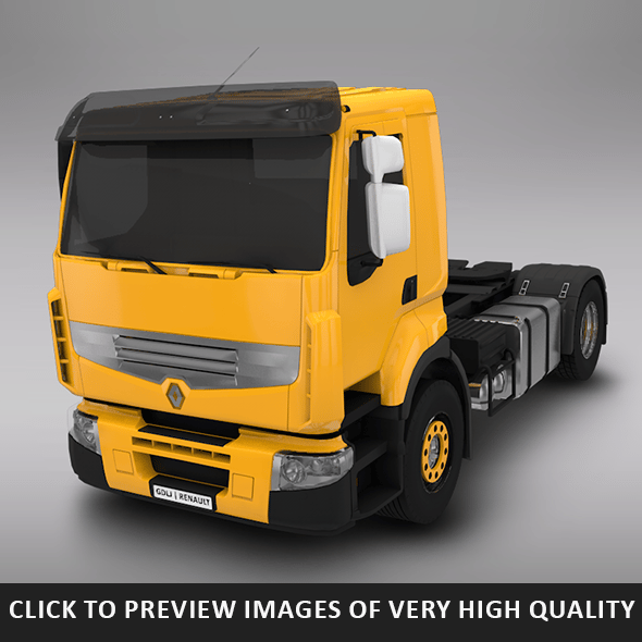 Renault Lander 4x2 Yellow - 3DOcean Item for Sale