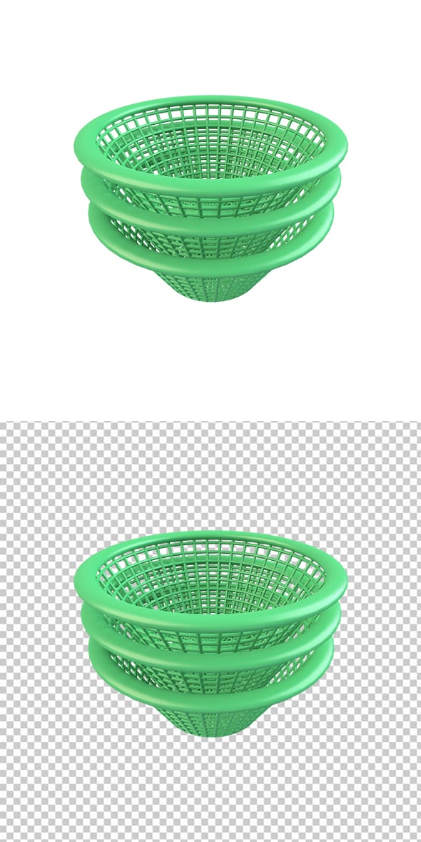 Green Basket - 3DOcean Item for Sale