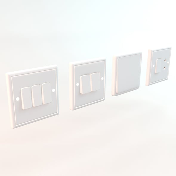 Wall Switches - 3DOcean Item for Sale