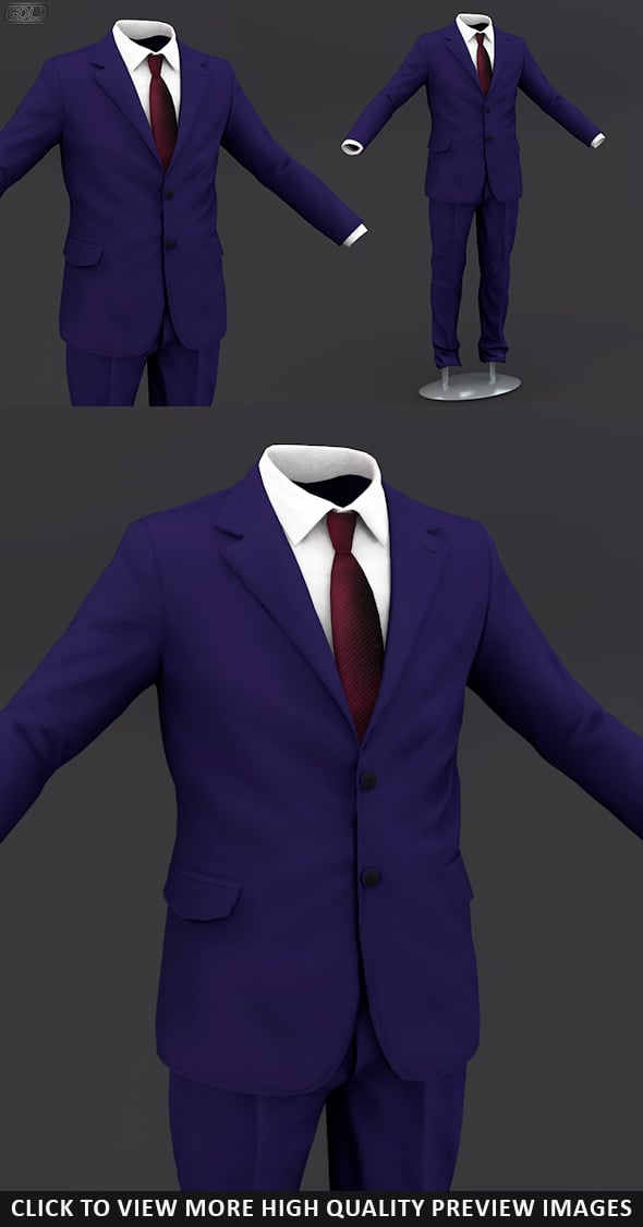 Men suit 9 - 3DOcean Item for Sale