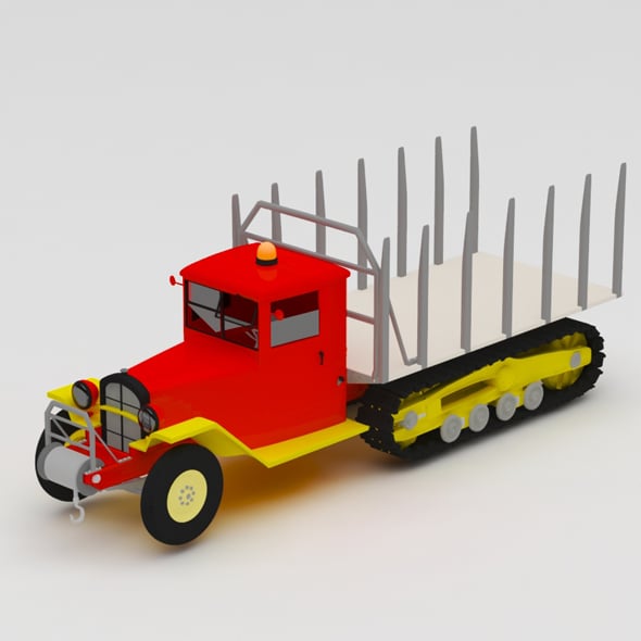 Camion chenille - 3DOcean Item for Sale