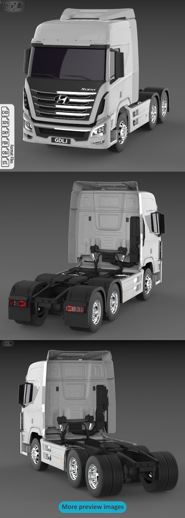 Hyundai Xcient - 3DOcean Item for Sale