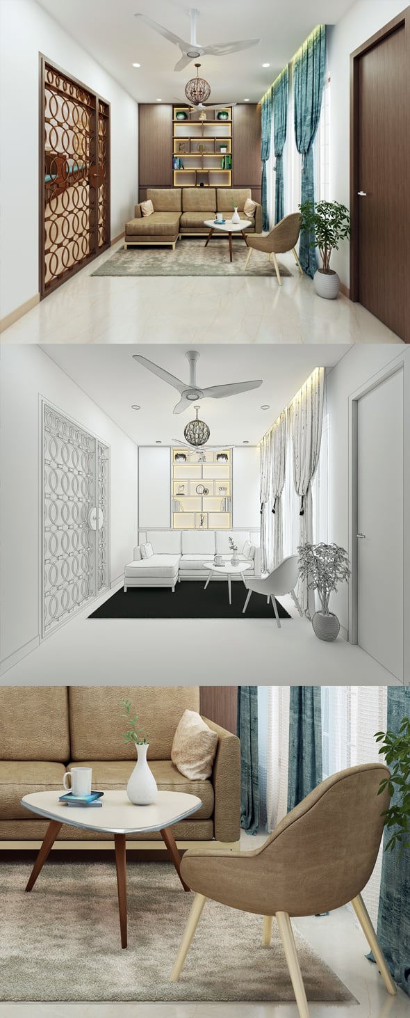 Realistic Guest Room 213 - 3DOcean Item for Sale