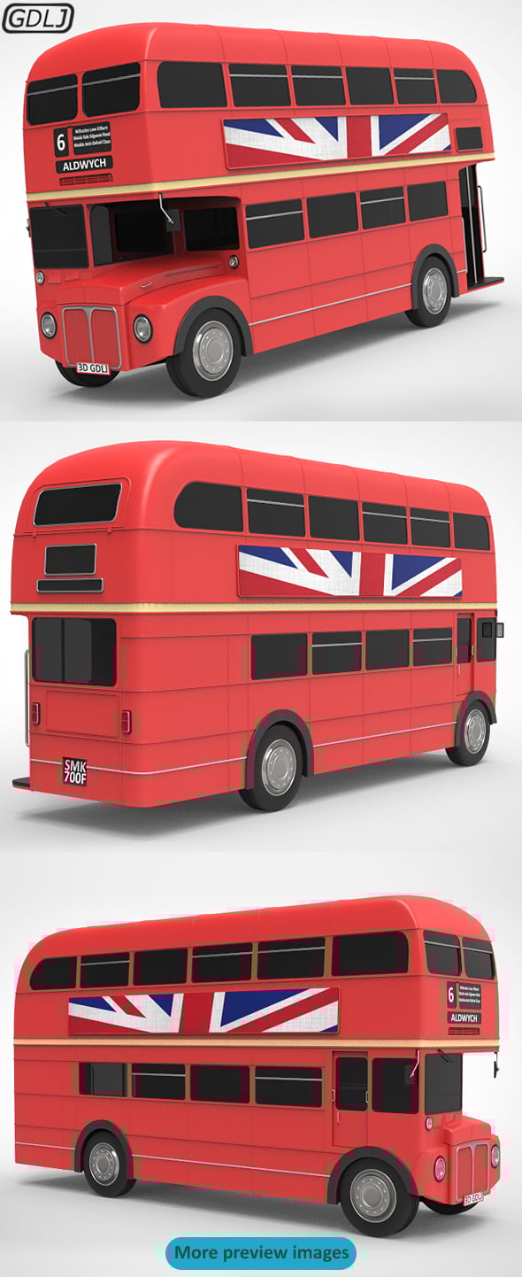 Routemaster Bus Classic - 3DOcean Item for Sale