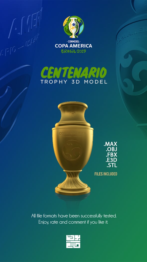 Copa America Trophy 3D Model - 3DOcean Item for Sale
