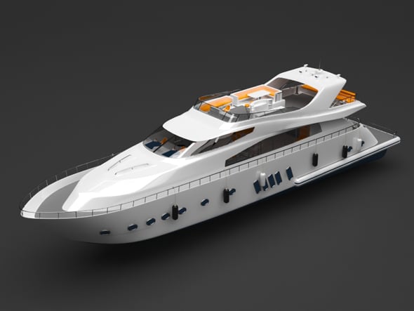 Private boat - 3DOcean Item for Sale