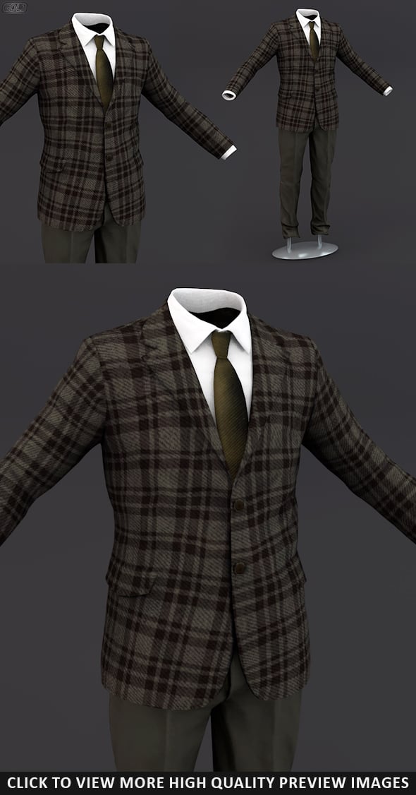 Men suit 16 - 3DOcean Item for Sale