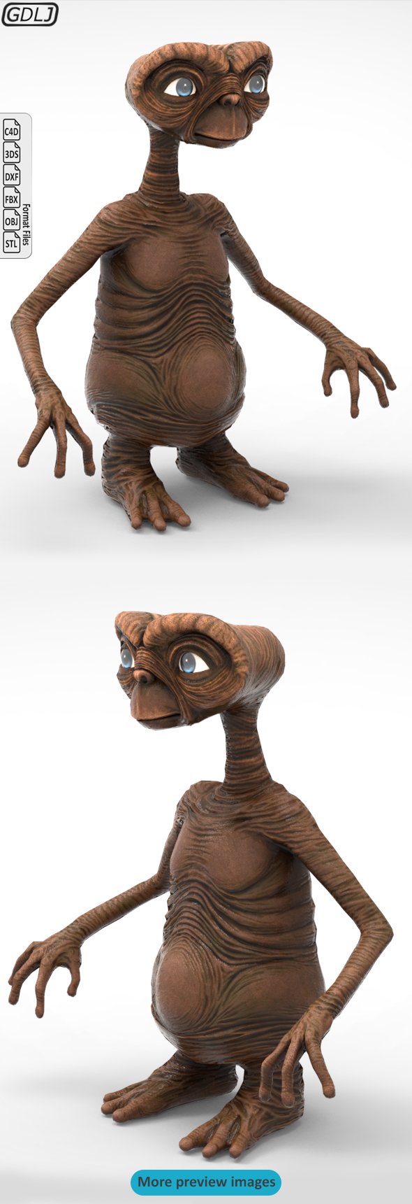 ET - Realistic model - 3DOcean Item for Sale