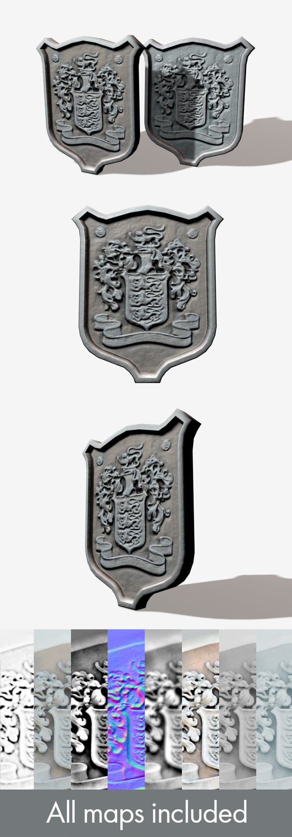 Low Poly Stone Crest - 3DOcean Item for Sale