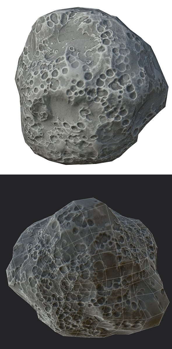 Asteroid v2 Low poly - 3DOcean Item for Sale