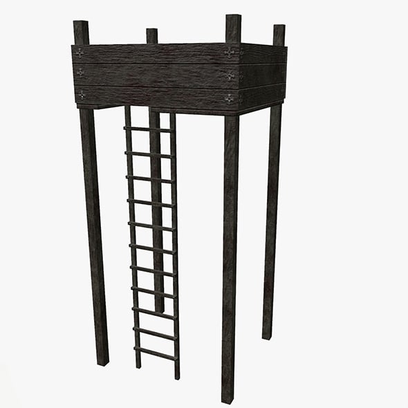 Archer Tower Level 1 PBR Low Poly - 3DOcean Item for Sale