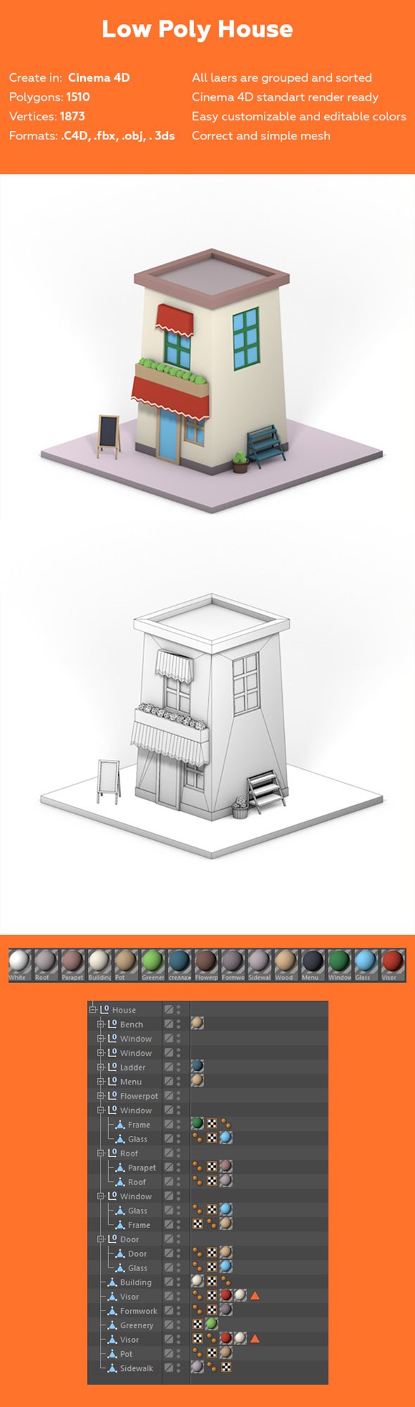 Low Poly Home - 3DOcean Item for Sale