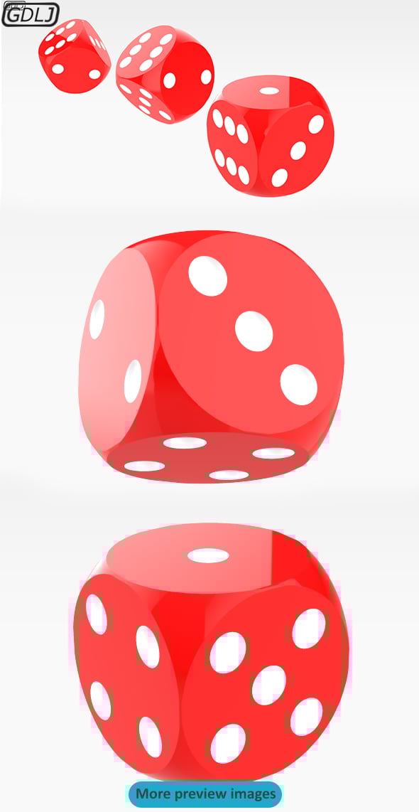 Red Dices - 3DOcean Item for Sale
