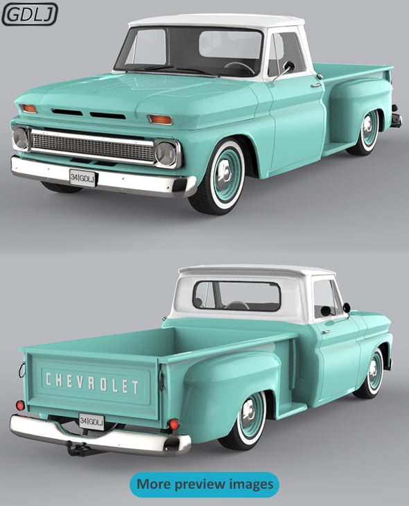 Chevrolet C10 Stepside 1966 - 3DOcean Item for Sale