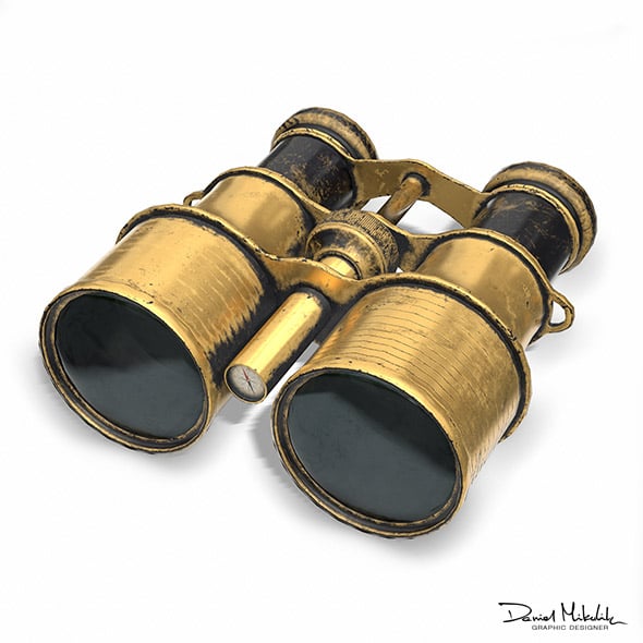 Vintage Binocular - 3DOcean Item for Sale