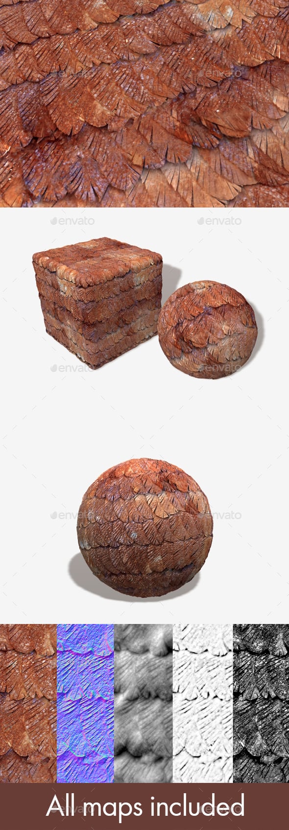 Rusty Metal Feathers Seamless Texture - 3DOcean Item for Sale