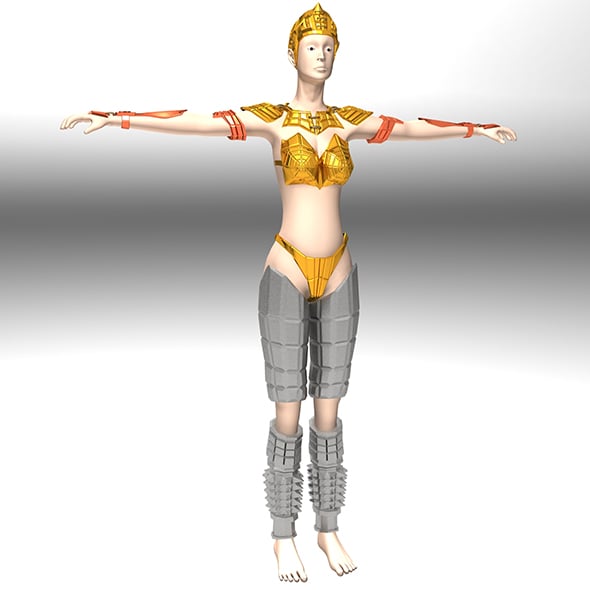 Ancient Roman Greek Female Warrior - 3DOcean Item for Sale