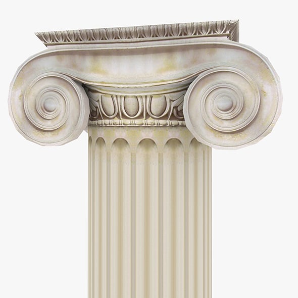 Roman Ionic Piller Low Poly - 3DOcean Item for Sale