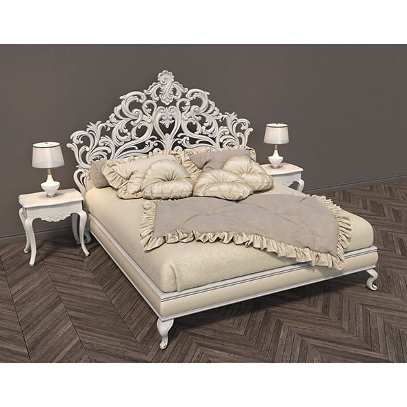 Classic Bed 3 - 3DOcean Item for Sale