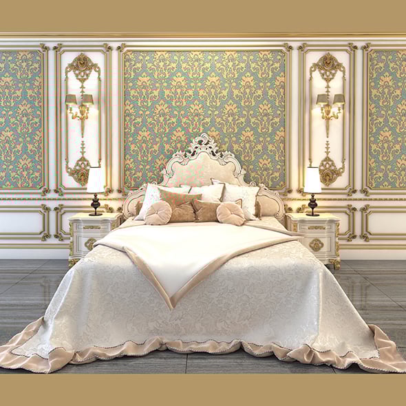 Classic Bed 4 - 3DOcean Item for Sale