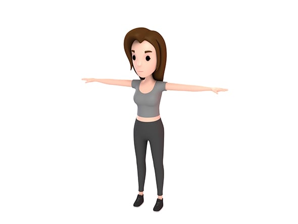 CartoonGirl003 Girl - 3DOcean Item for Sale