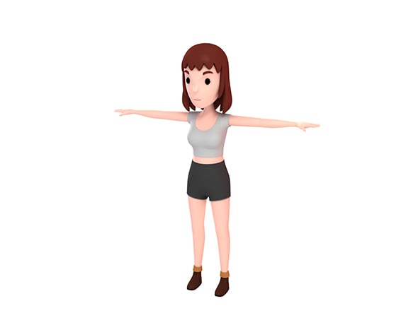 CartoonGirl007 Girl - 3DOcean Item for Sale