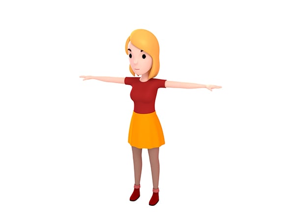 CartoonGirl010 Girl - 3DOcean Item for Sale