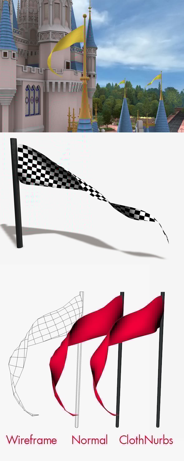 Animated Triangular Flag - 3DOcean Item for Sale