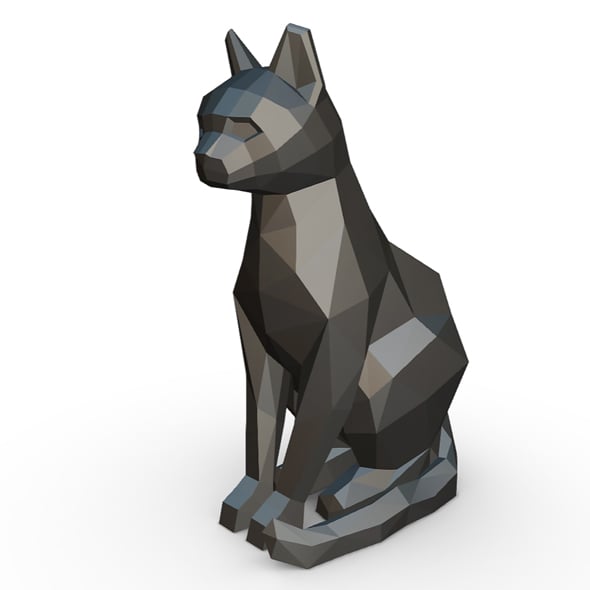 Cat sitting figure - 3DOcean Item for Sale