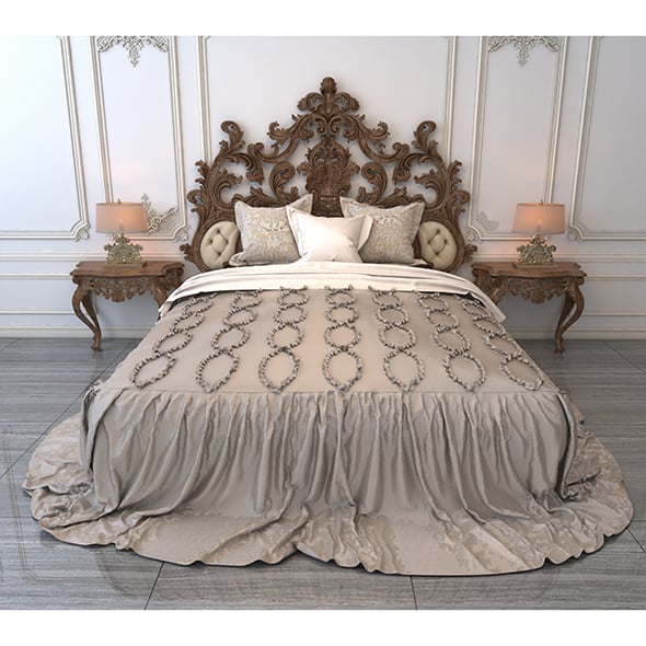 Classic Bed 6 - 3DOcean Item for Sale