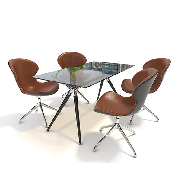 Modern Design Dining Table Set - 3DOcean Item for Sale